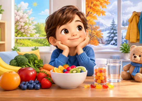 Vitamine per bambini al cambio di stagione